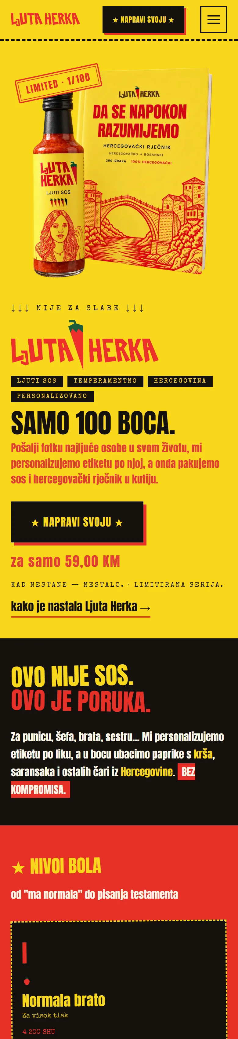 Ljuta Herka mobile homepage