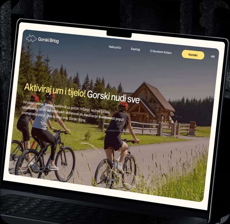 Website: activities section with cyclists