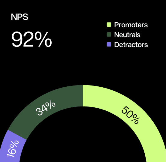 NPS donut chart