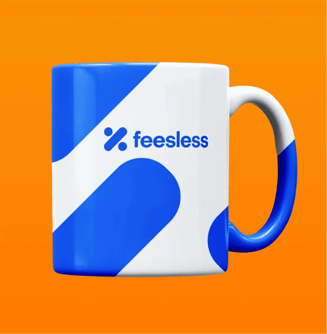 Feesless branded mug